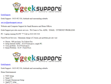 Tablet Screenshot of geeksupport.com.au